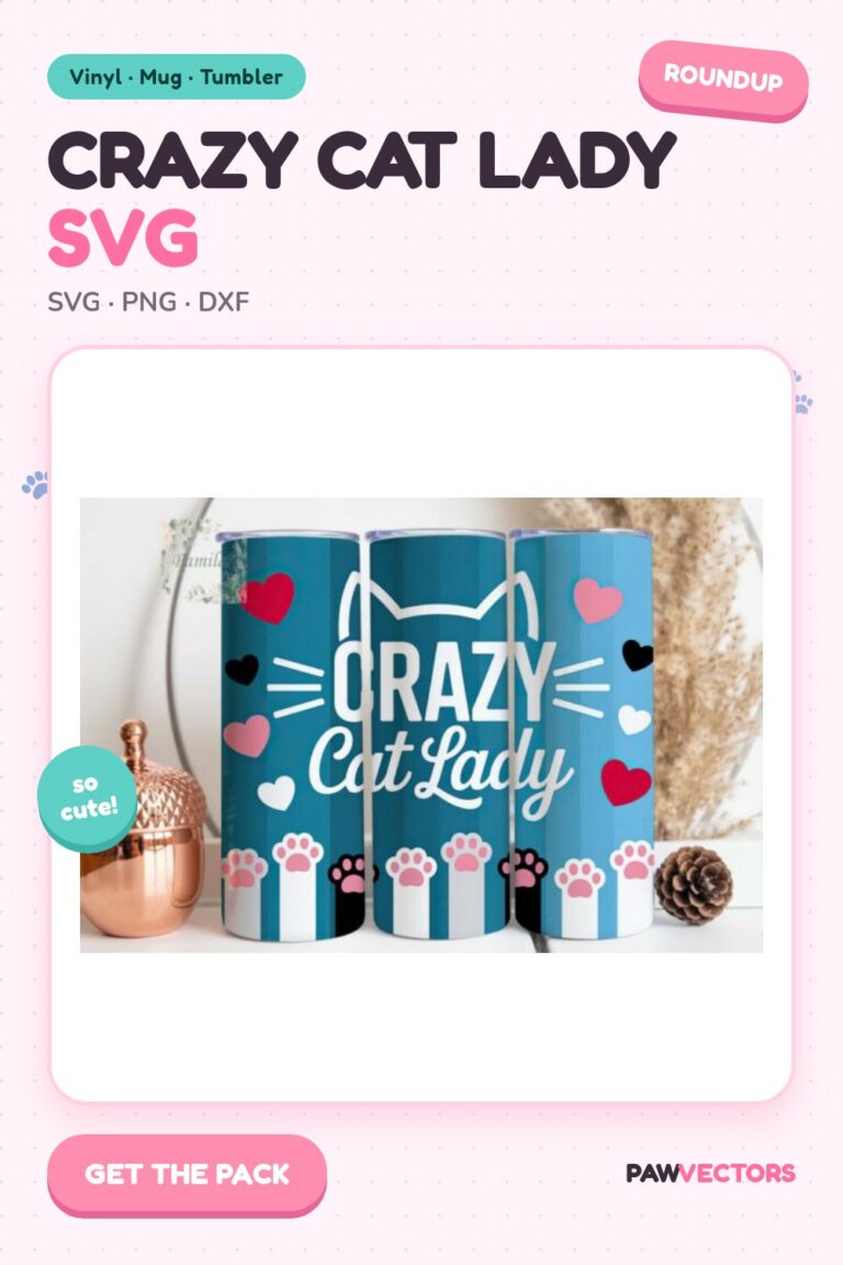 10 Crazy Cat Lady SVG Designs for Cricut Crafters