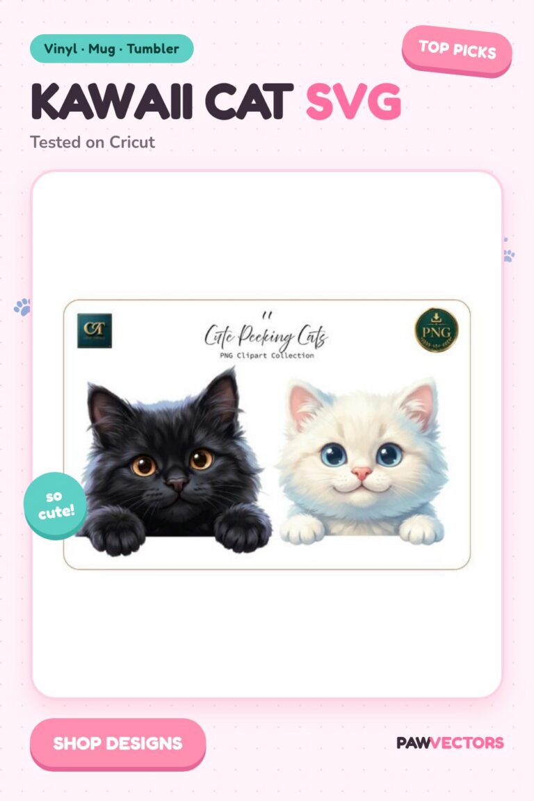 10 Kawaii Cat SVG Designs for Cricut Crafters