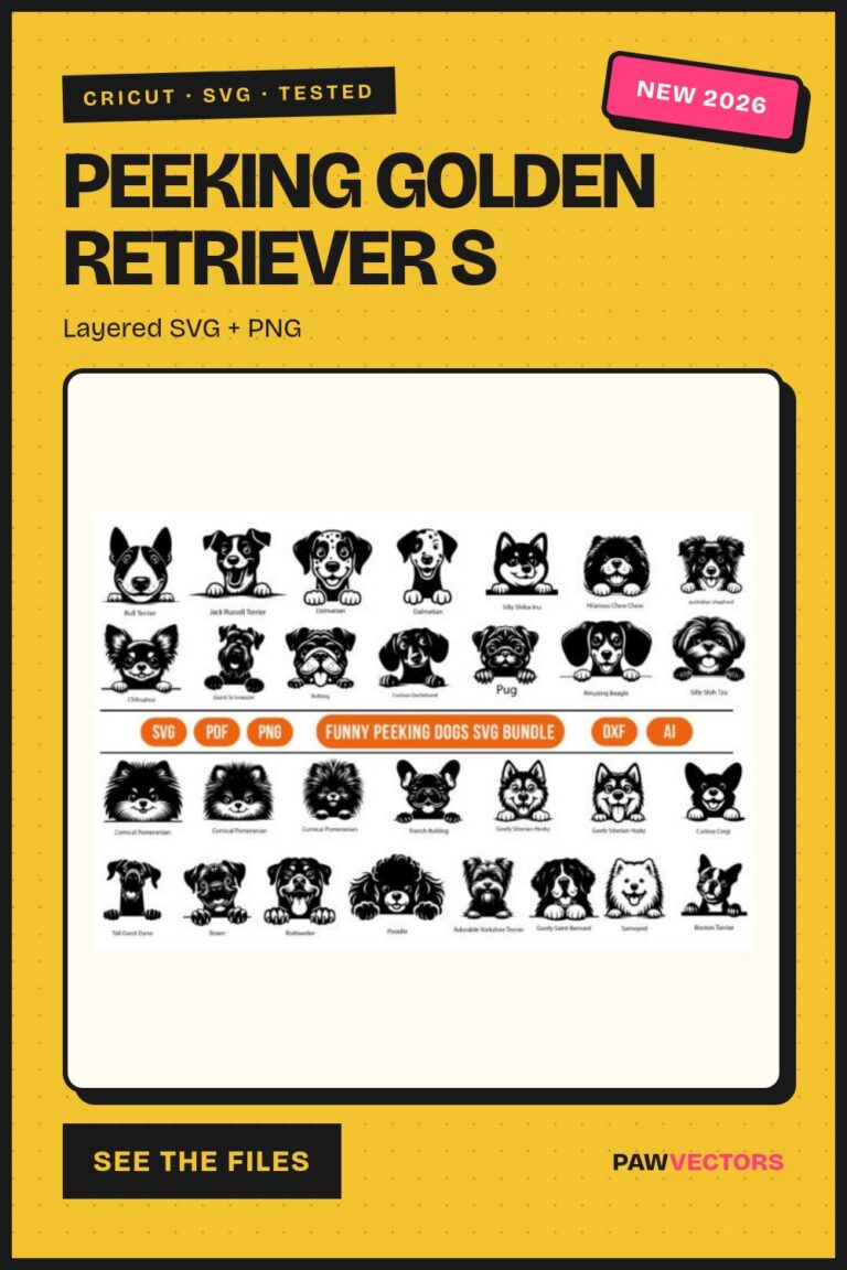 10 Peeking Golden Retriever SVG Files for Cricut Tumbler Crafters in 2026