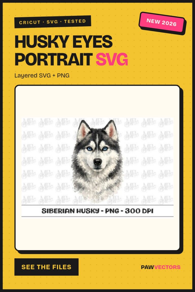 10 Husky Blue Eyes Portrait SVG for Sublimation