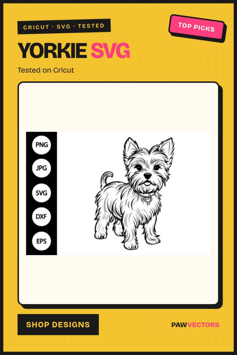 12 Yorkie SVG Designs for Cricut Tumbler Crafters