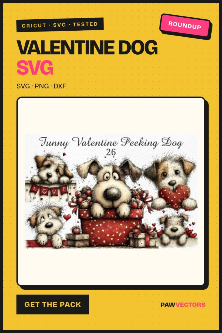 10 Valentine Dog SVG Files for Cricut Heart Day Sales
