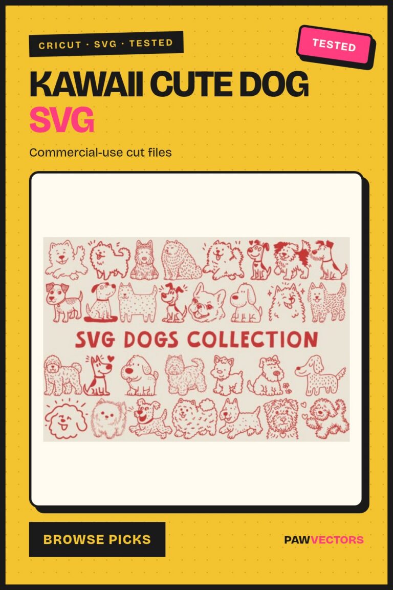 12 Kawaii Cute Dog SVG Files Cricut Crafters Love
