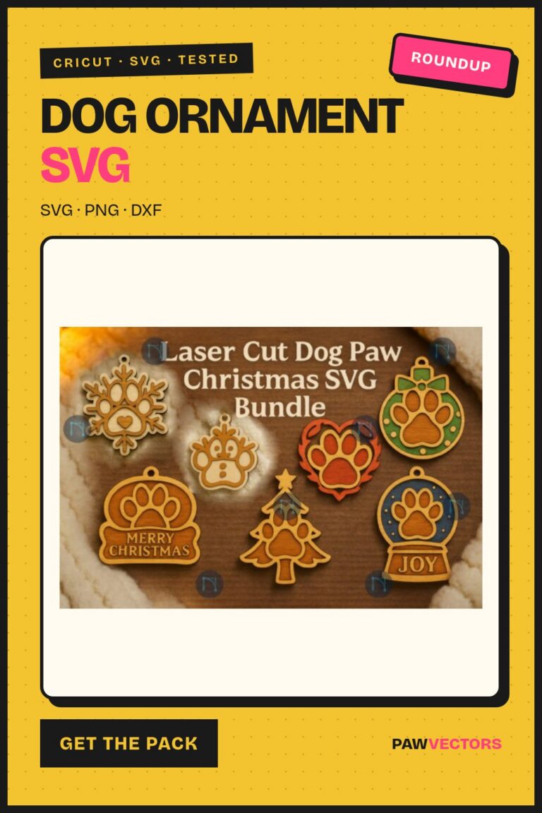 10 Dog Christmas Ornament SVG Files for Laser Crafters