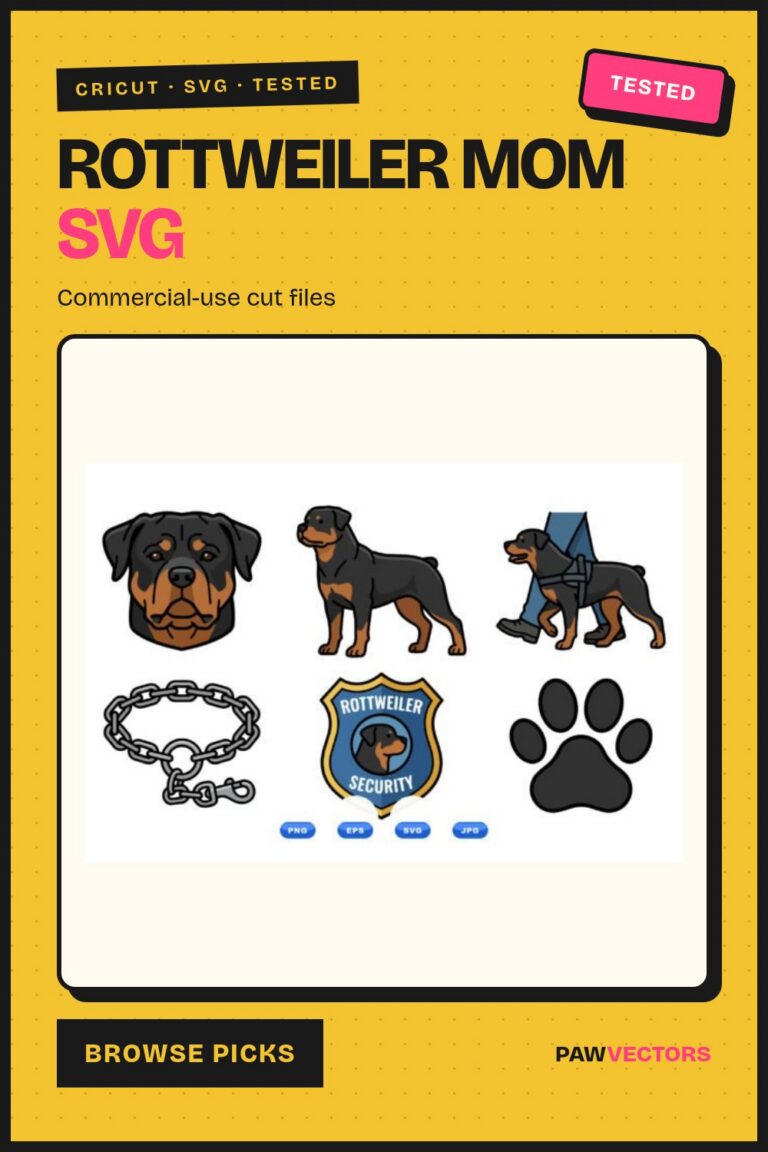 10 Rottweiler Mom SVG Designs for Cricut Crafters
