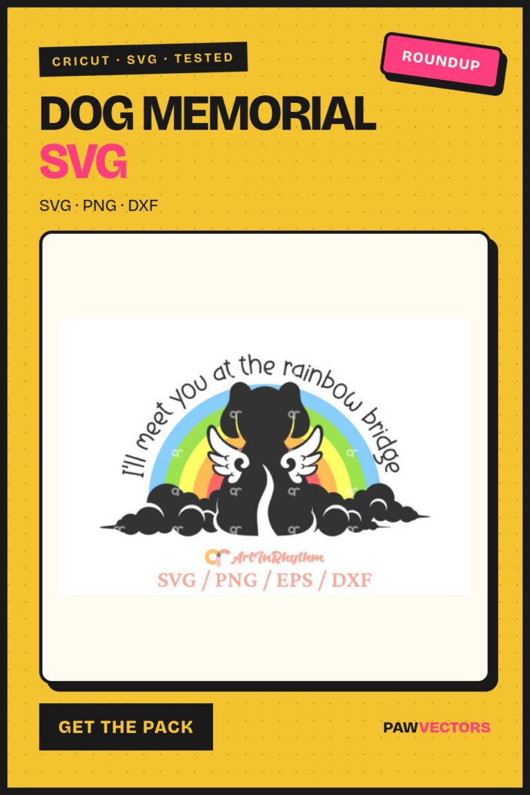 10 Dog Memorial SVG Designs for Custom Sympathy Gifts