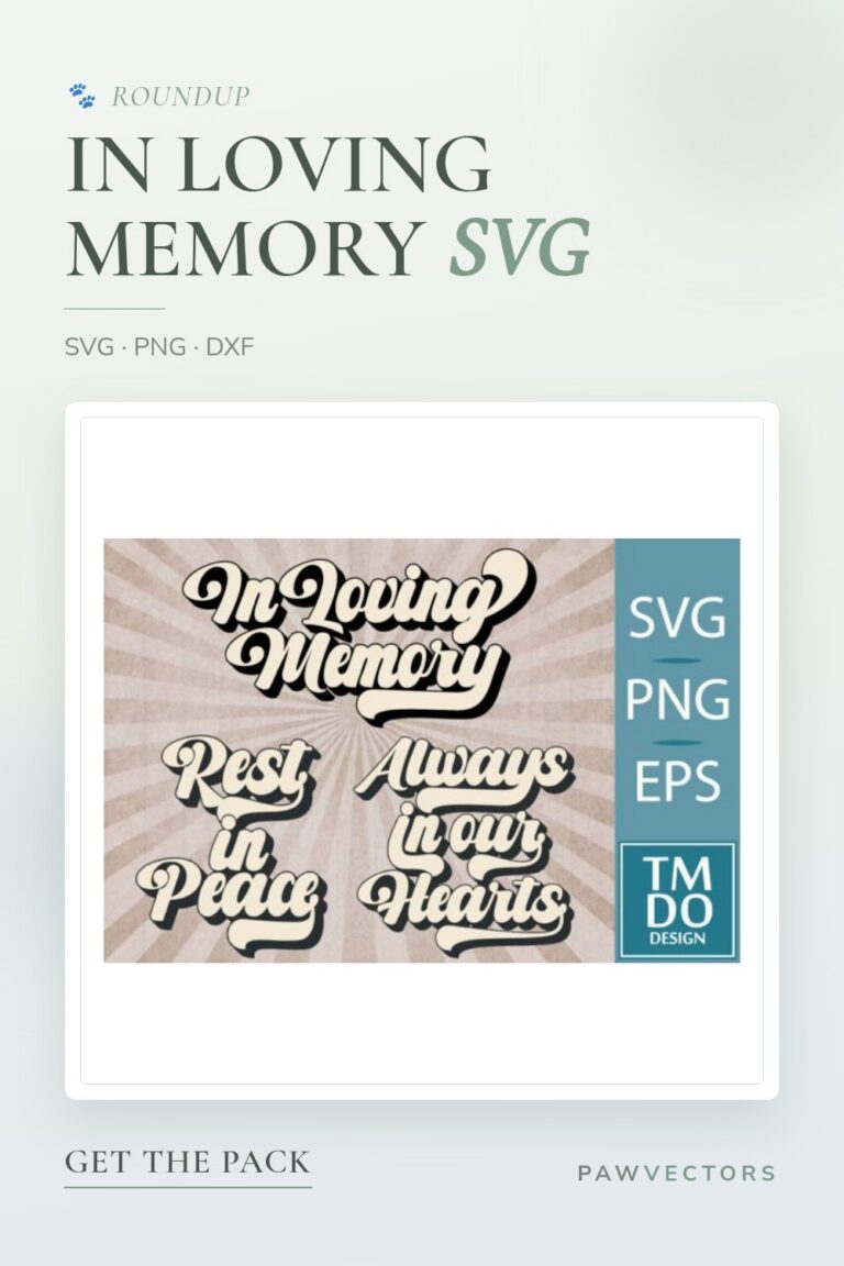 10 In Loving Memory Pet SVG Designs for Keepsakes