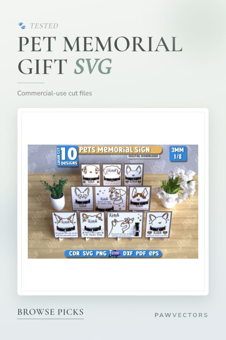 10 Pet Memorial Gift SVG Designs for Cricut Crafters